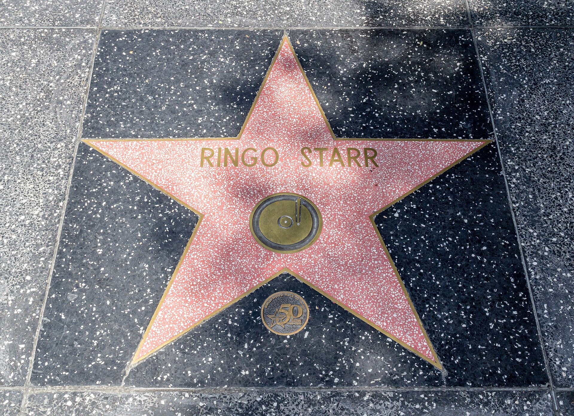 Star “Ringo Starr” at the Hollywood Boulevard in Los Angeles, California, USA