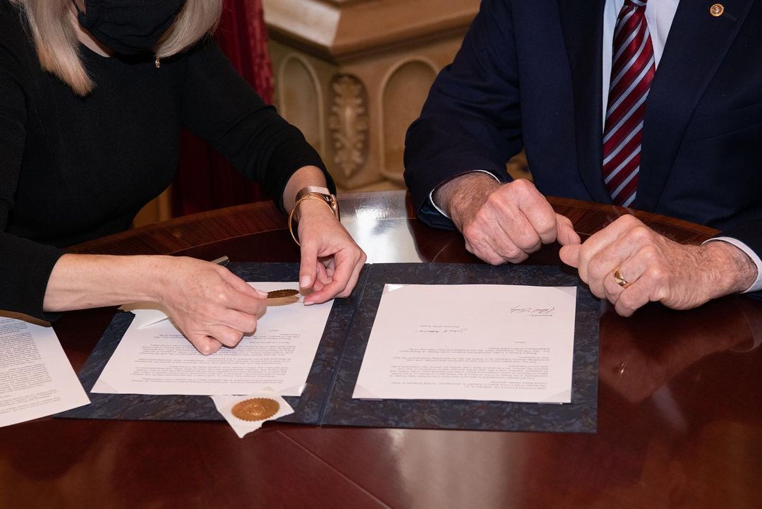 As presiding officer of the Senate impeachment trial, today in the Capitol, with Secretary of the Senate Julie Adams, I signed the official Summons…